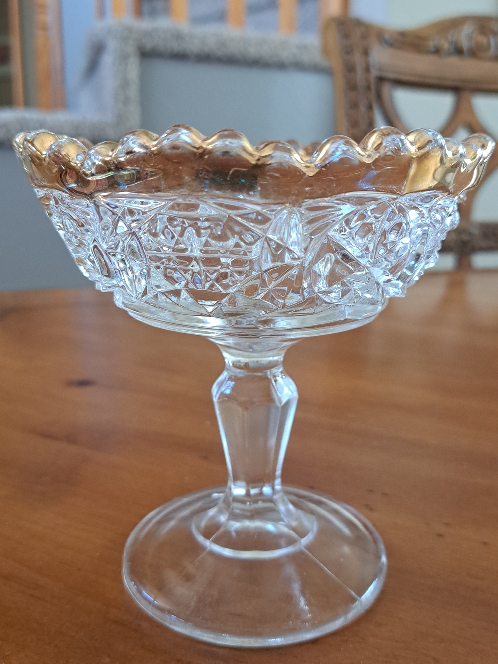 Vintage Martinsville Glass Company Pressed Glass Compote No. 500 Wetzel